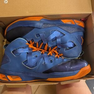 Men's Blue and Orange High-Top Sneakers